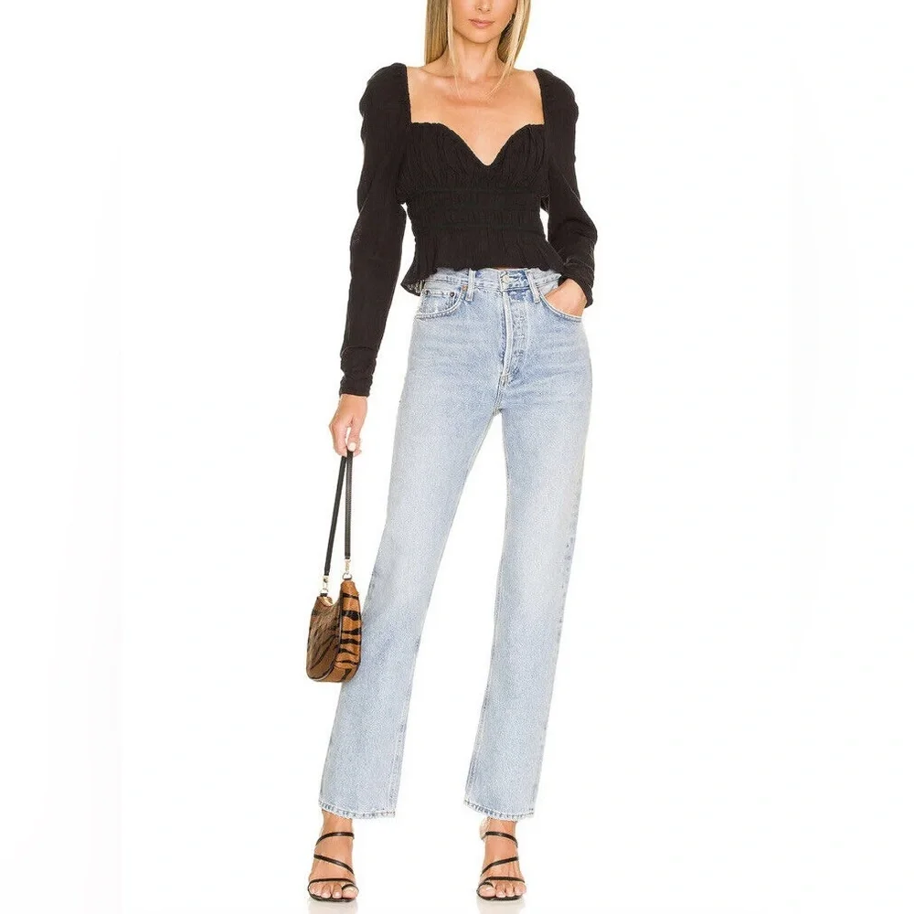 FREE PEOPLE Chloe Top in Black Size XS